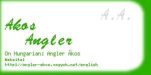 akos angler business card